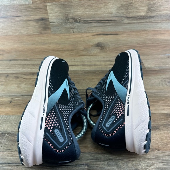 Brooks Ghost 14 Women Sz 11B  Running Shoes Black Peach Athletic Sneakers Gym - Picture 12 of 16